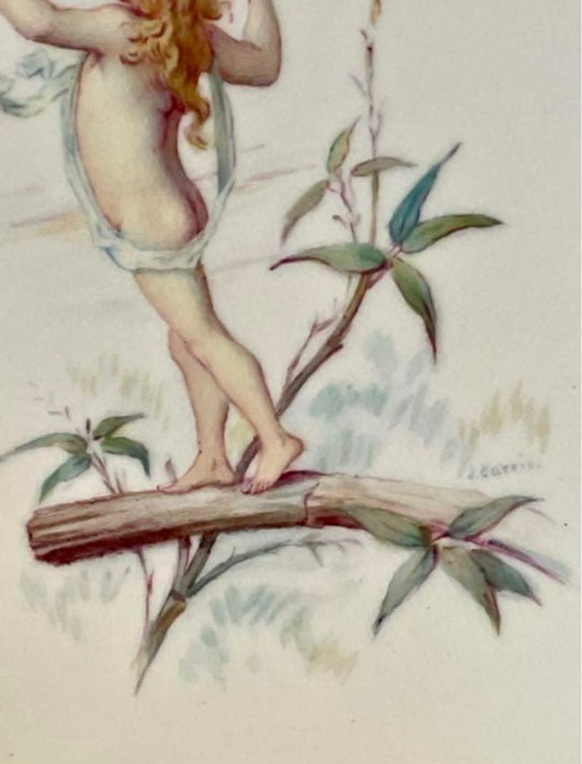 アンティーク　ミントン　妖精の絵皿