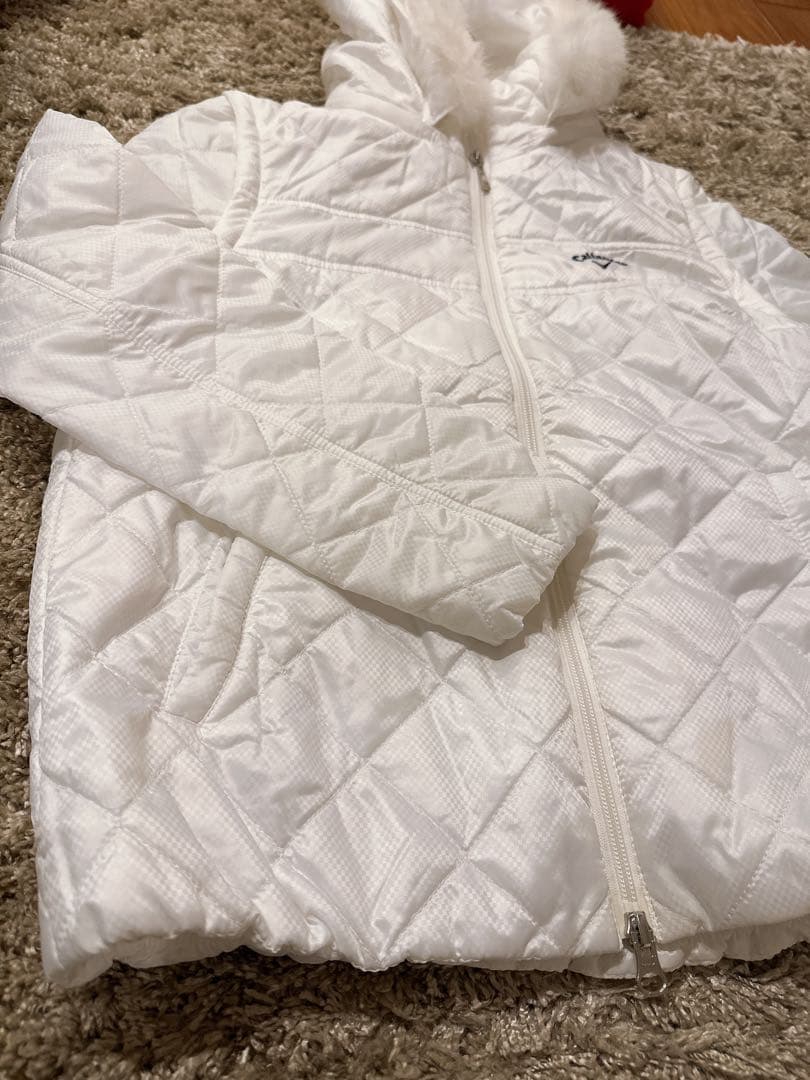 【上下セット】Callaway ホワイト キルティング 中綿 アウター/スカート