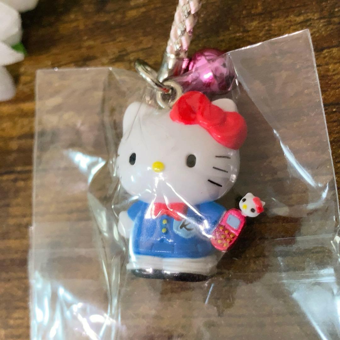 【激レア】ハローキティ 帰宅部 体育会系　根付　ストラップ　携帯電話　ガラケー