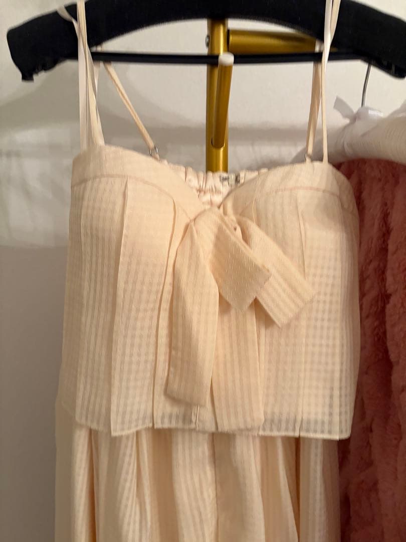 ローブドフルール　ドレス　クリームイエロー　Sサイズ