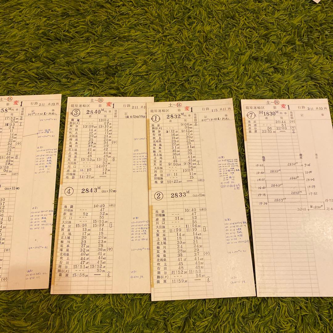 鉄道　スタフ　車掌用　籠原区　12行路