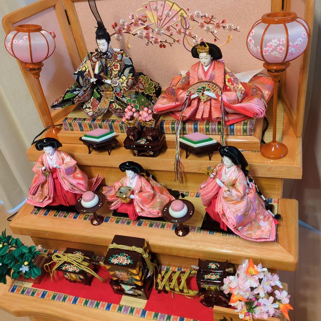 ゆきのぼ　雛人形 三段飾り(お人形のみ)