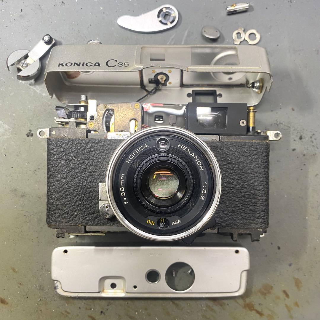 作動保証1ヶ月】整備済、完動品/ コニカ Konica C35 初期型 XUR3634284134