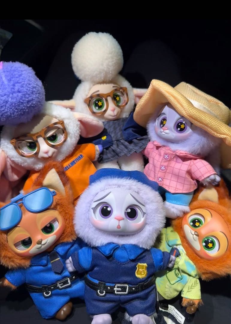 海外限定 ズートピア ぬいぐるみ ニック ジュディ　miniso 6箱入り