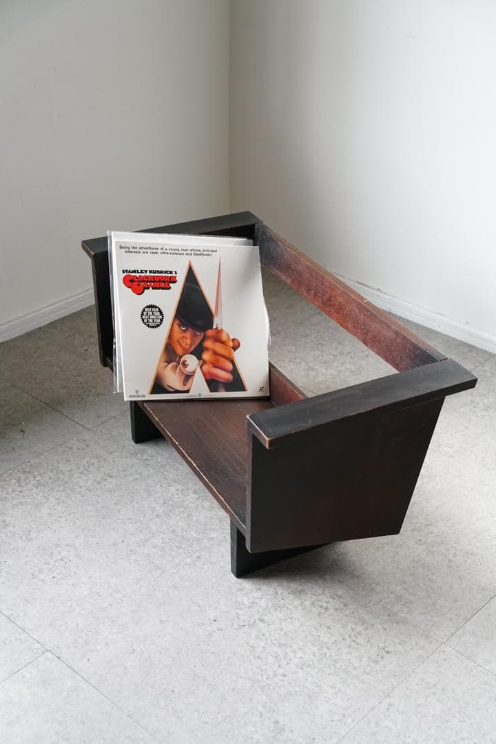 古道具 アンティーク マガジン/レコードラック 収納 ジャパニーズモダン