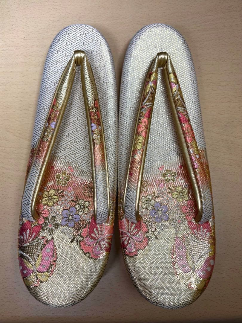 【新品 未使用】草履バッグセット 振袖　成人式　金　ゴールド LLサイズ