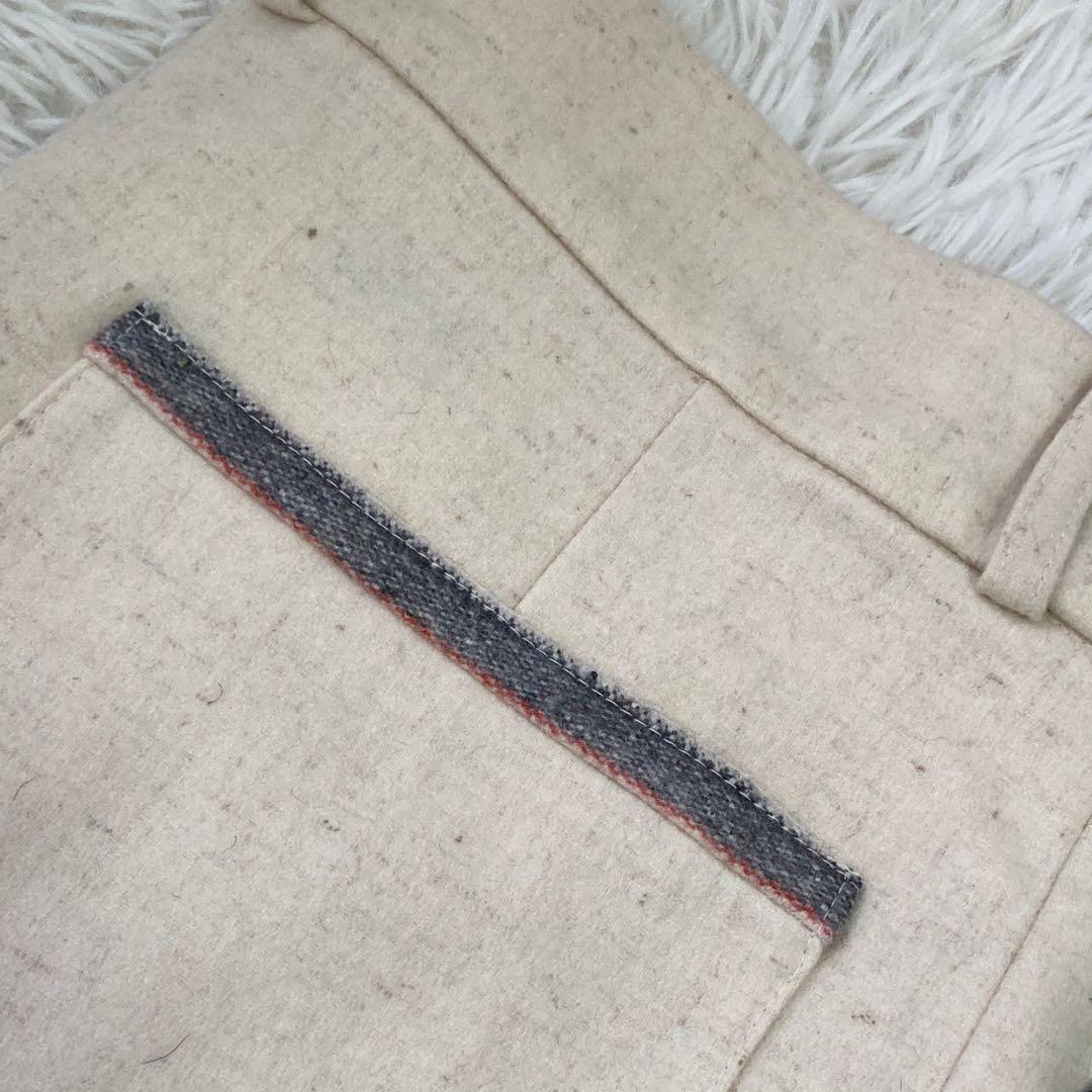 FRANKLEDER ウールパンツ ベージュ M カジュアル シンプル パンツ