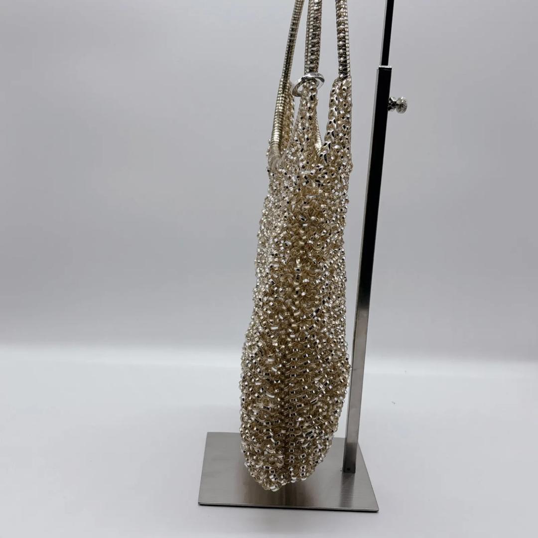 アンテプリマ　ワイヤーバッグ　ゴールド　レディース