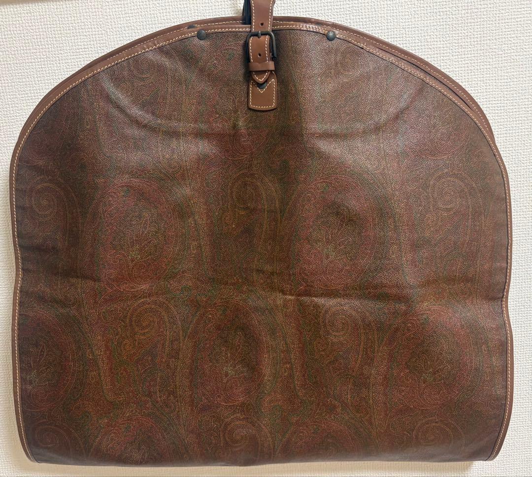 エトロ ペイズリー柄ガーメントバッグ ブラウン