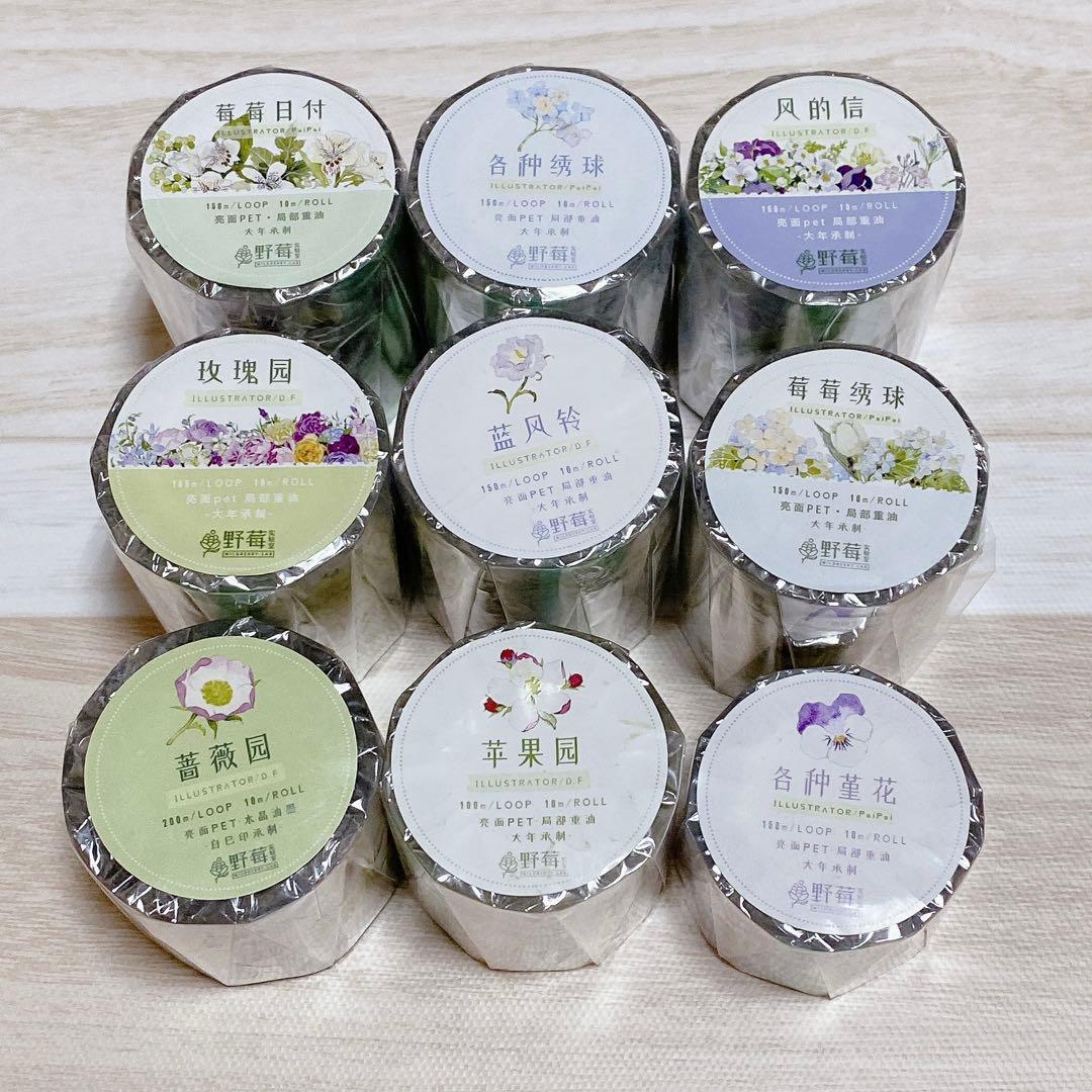 c*☻様 野苺③ 海外 マスキングテープ 装飾マステ 花柄 ボタニカル 新品セッ