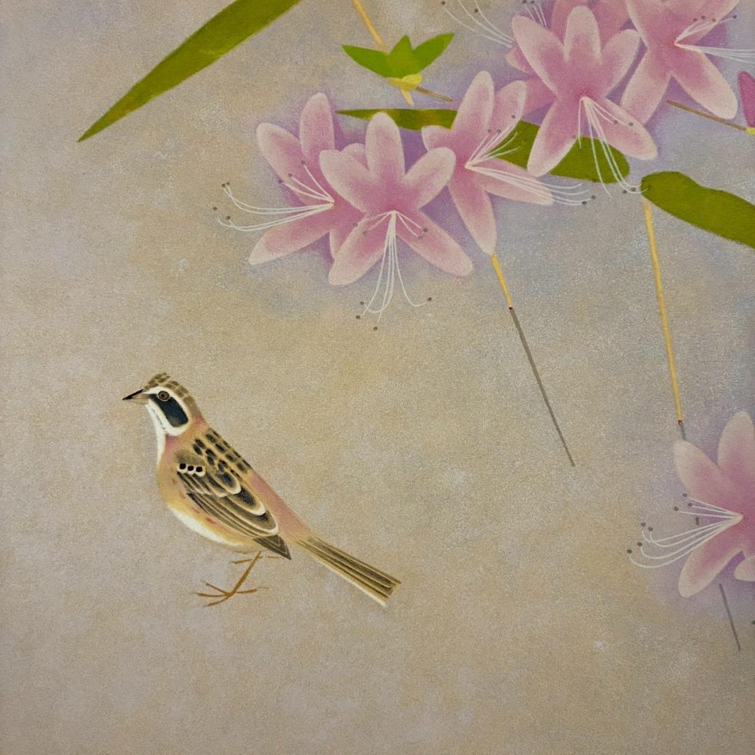 美品 上村松篁「花鳥四季」全4枚揃 リトグラフ 直筆サイン入 額縁付属