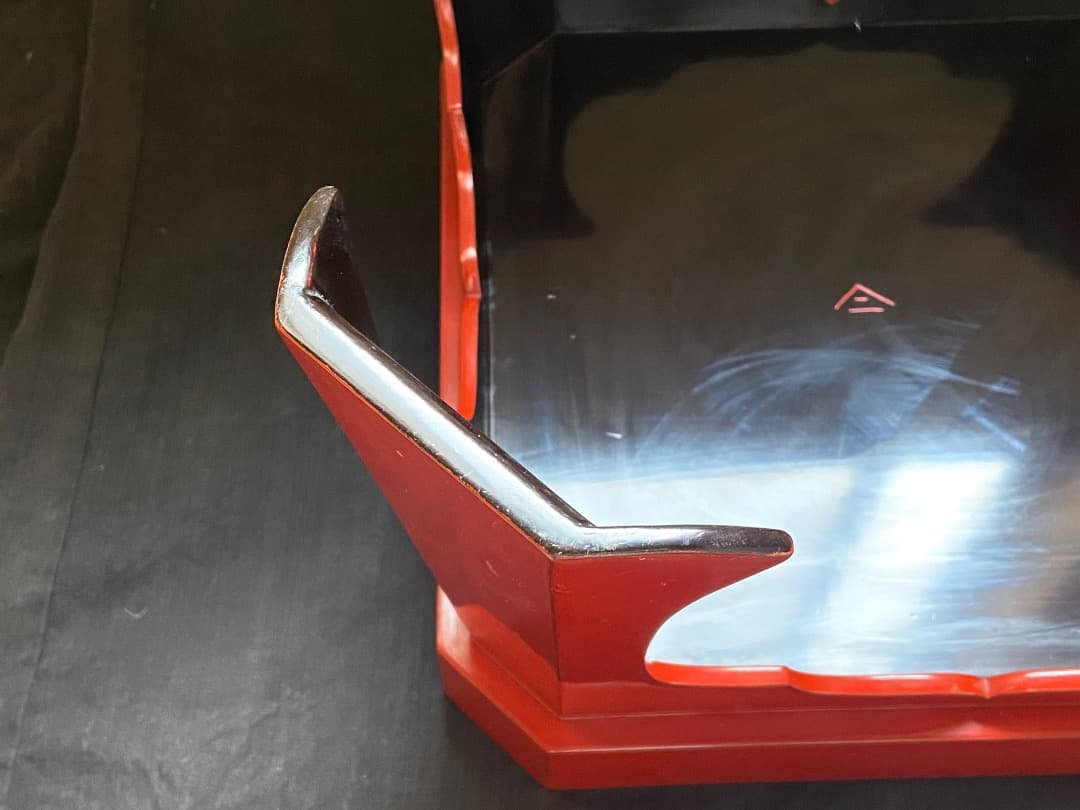 能登蔵出し 輪島塗 朱漆 脚付膳 / 時代 朱塗 漆器膳 正月