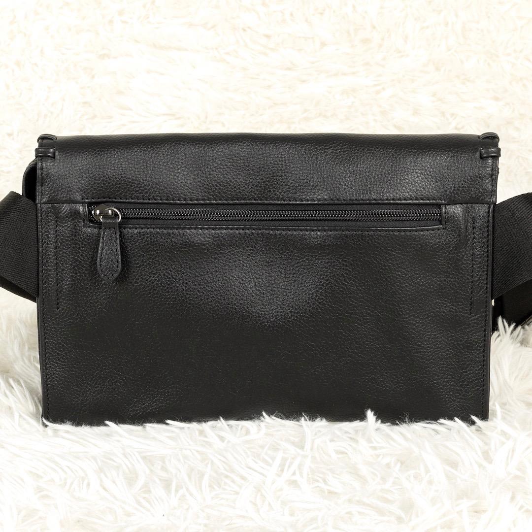 美品 ear PAPILLONNER 柄ワイドテープショルダーバッグ ブラック