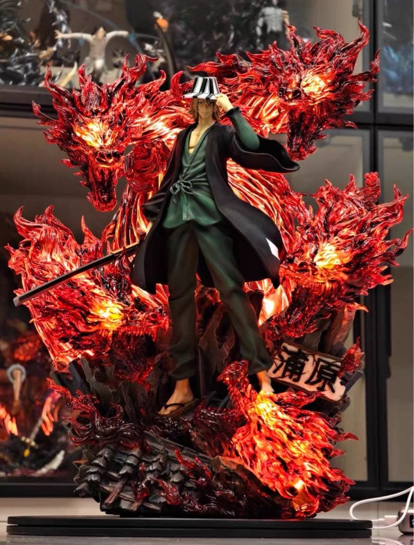 ブリーチ　浦原喜助　破道の九十九　五龍転滅　ガレージキッド　フィギュア　透明版