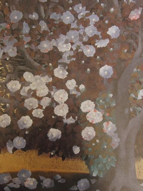 大矢紀、【椿図】、希少な額装用画集より、新品額装付、状態良好