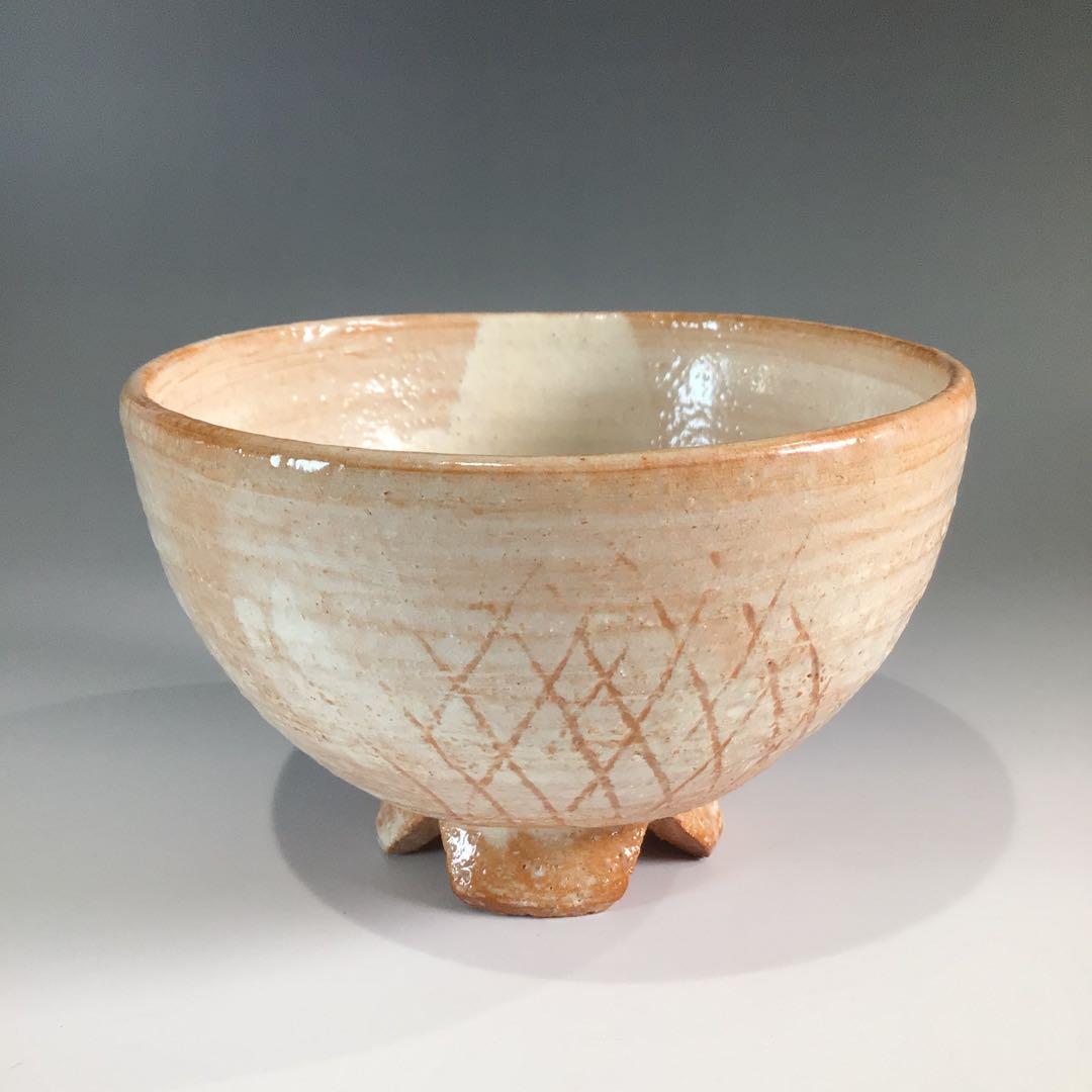 P402 茶碗 『萩焼』『十二代 土谷六郎右衛門(一水)造』 共箱