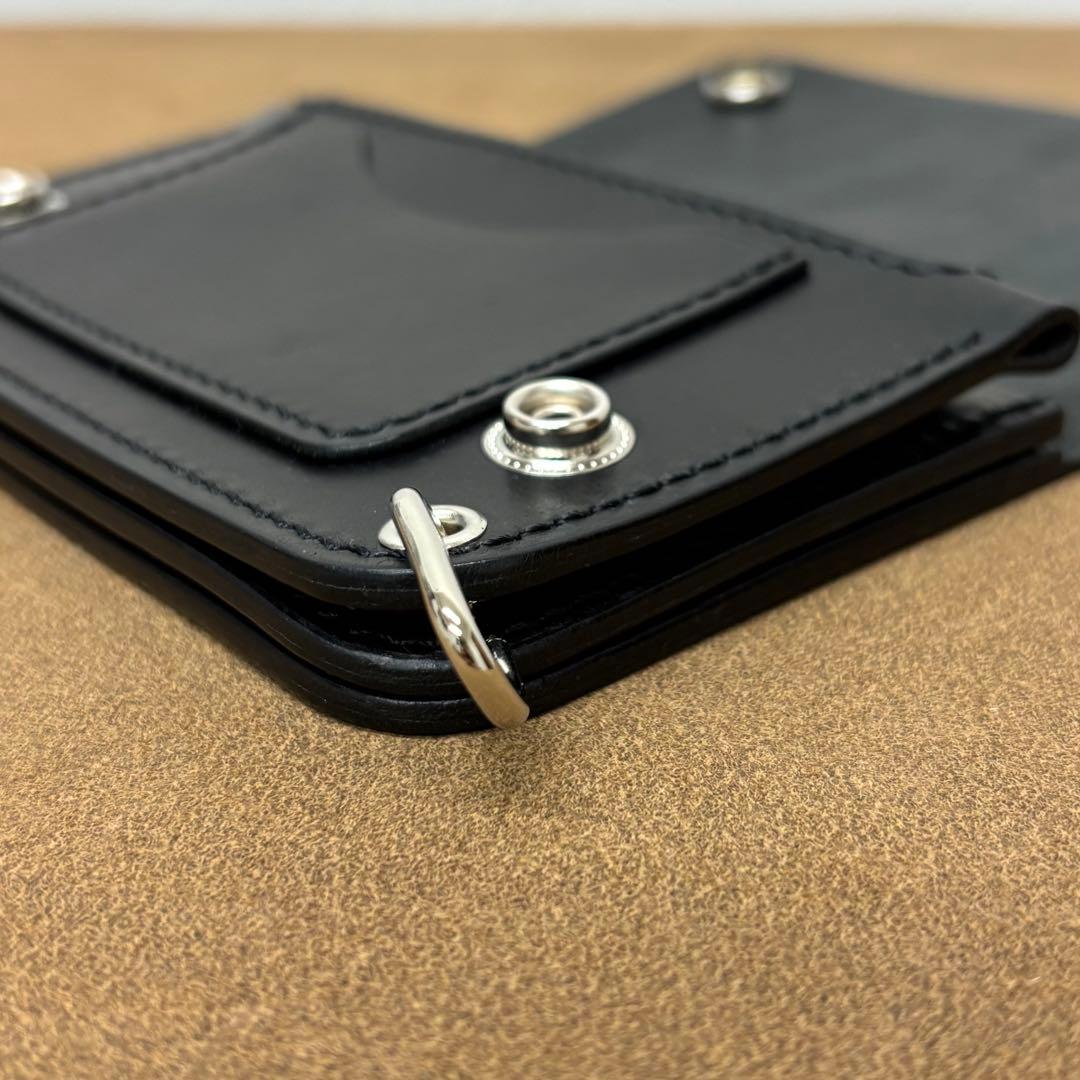 【アウトレット】　ホースバット　トラッカーウォレット　ミドル　黒　3層　コミペル