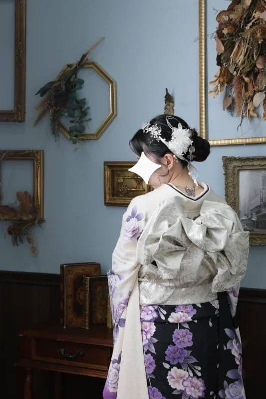 スワロ銀通し紋意匠 振袖セット