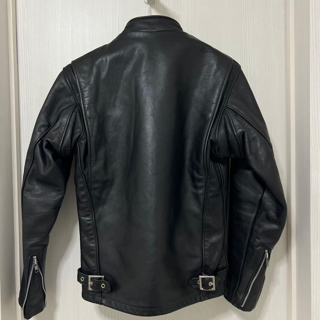 Schott 641 シングルライダース ボアライナー付 サイズ34 ブラック