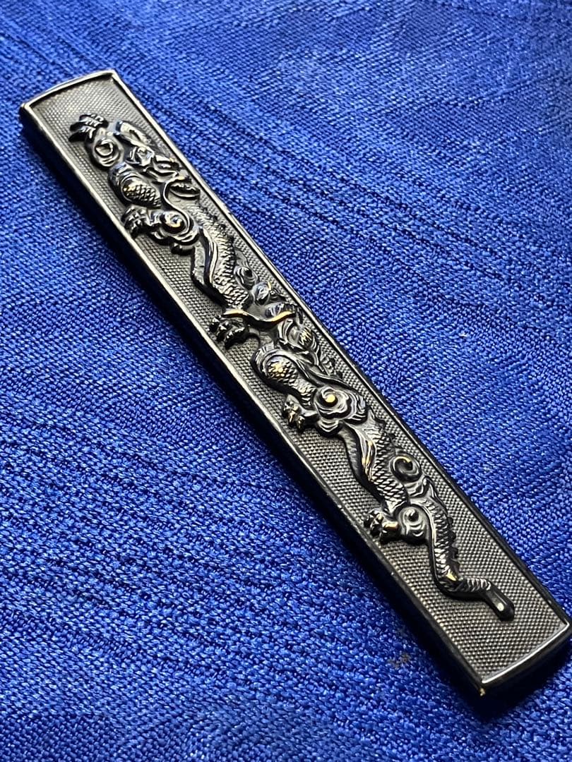 小柄　日本刀　刀　骨董品　時代　龍図　桐箱