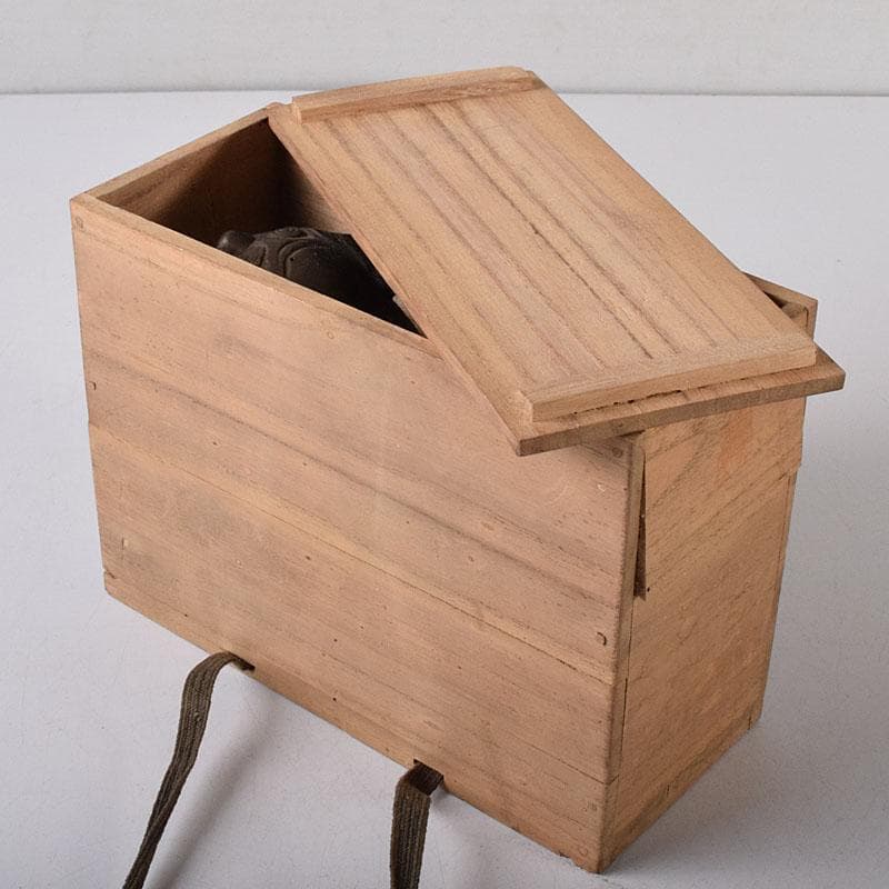 時代金工　古銅　獅子香合　時代箱　V　R8303