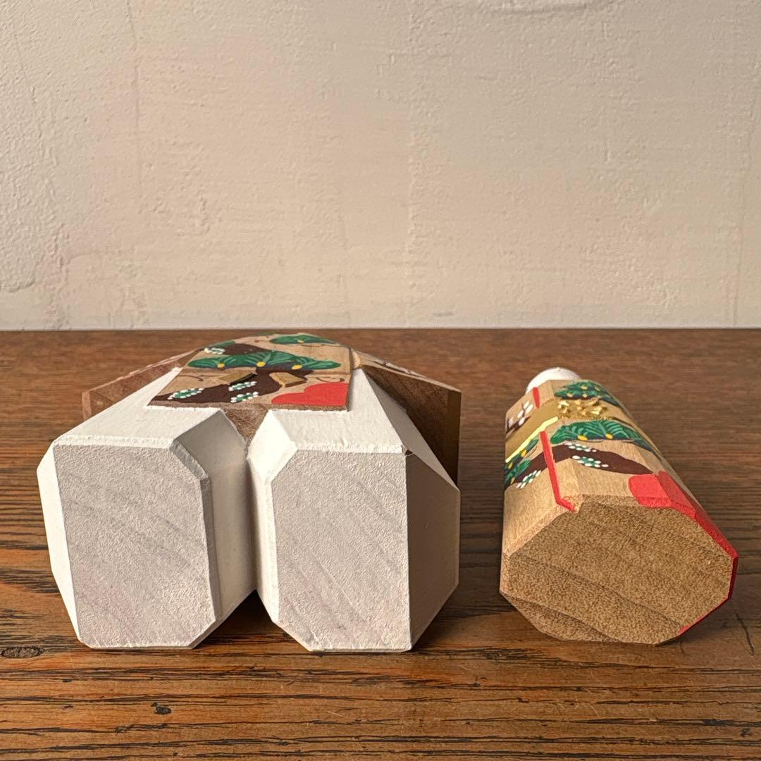 奈良一刀彫 木製 立ち雛 作家物 藤代光雄 創作雛 木彫り