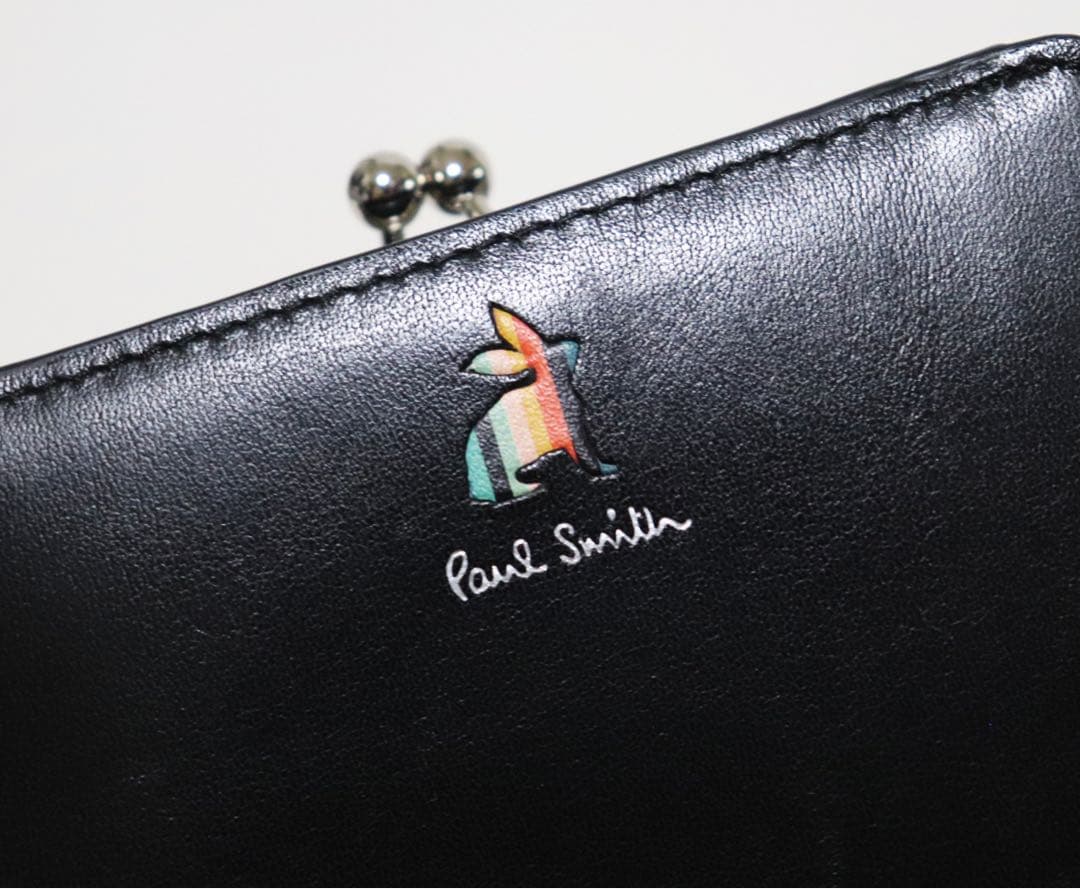 《ポールスミス》新品 ラッキーラビット レザーがま口2つ折り財布 ウォレット