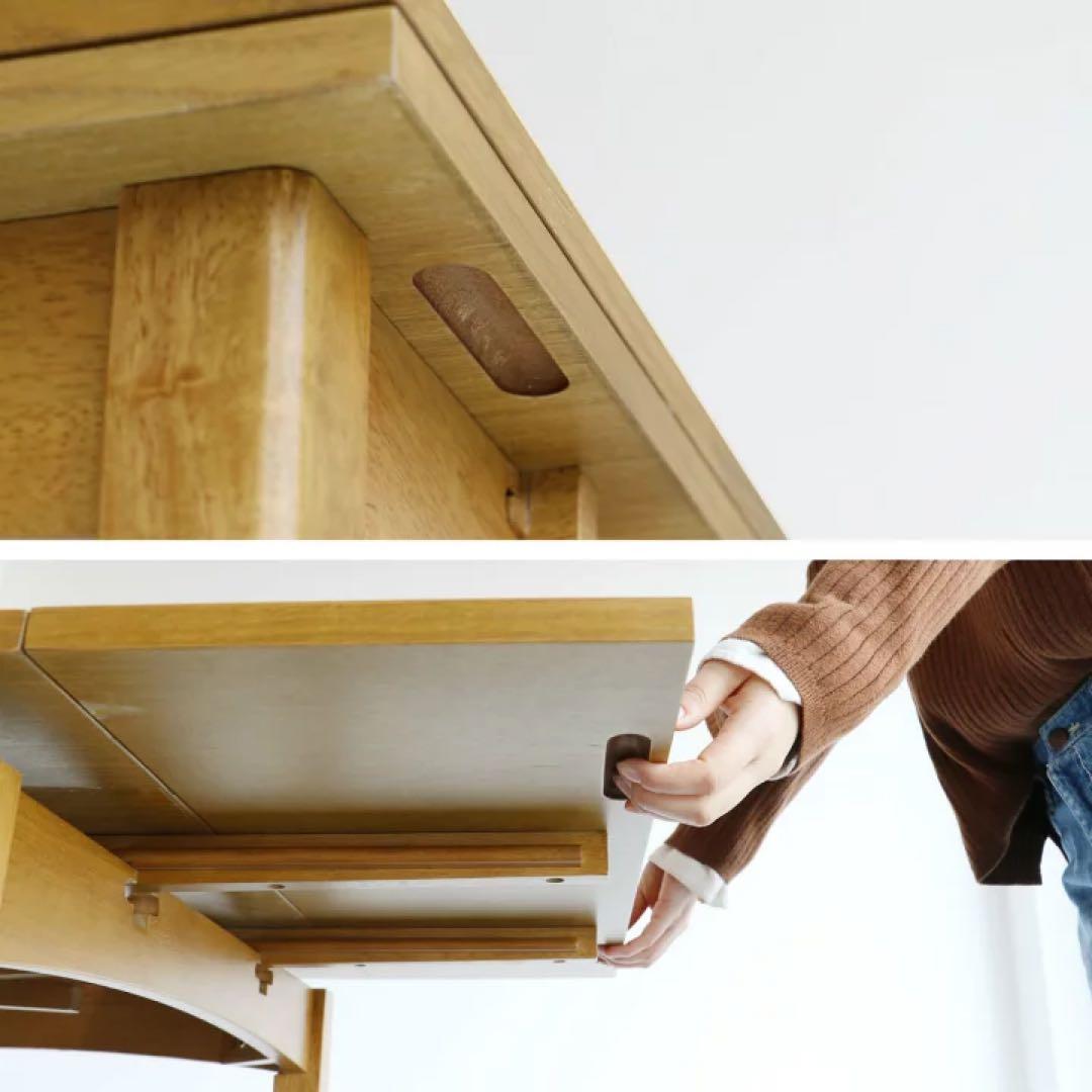 【美品/未使用品】Rasic 木製 延長 ダイニングテーブル 単品