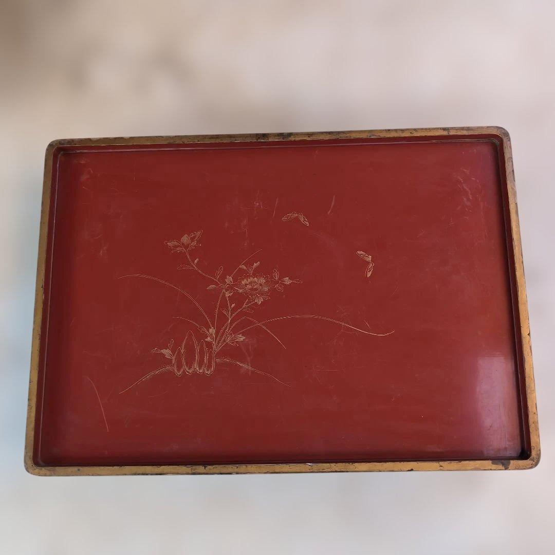 【骨董品】大きめ蒔絵折敷4枚