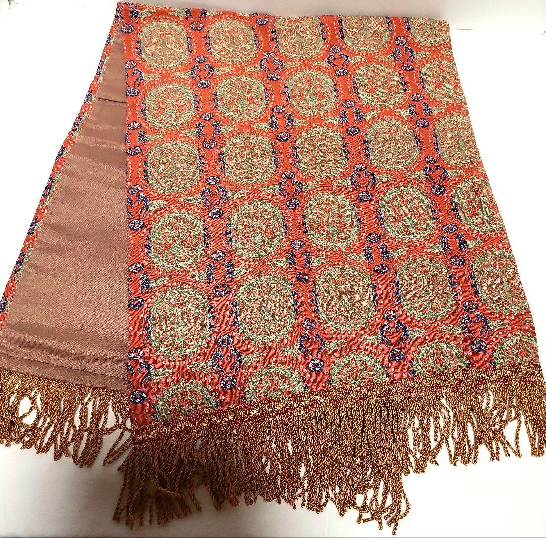 A未使用保管品龍村美術織物葡萄唐草文錦白銀+黄金iPhone11ProMax用 未