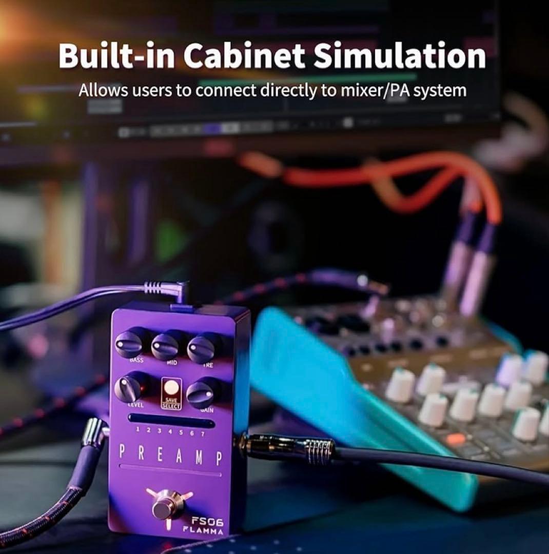 FLAMMA FS06 デジタル プリアンプ ペダル 内蔵 キャビネット