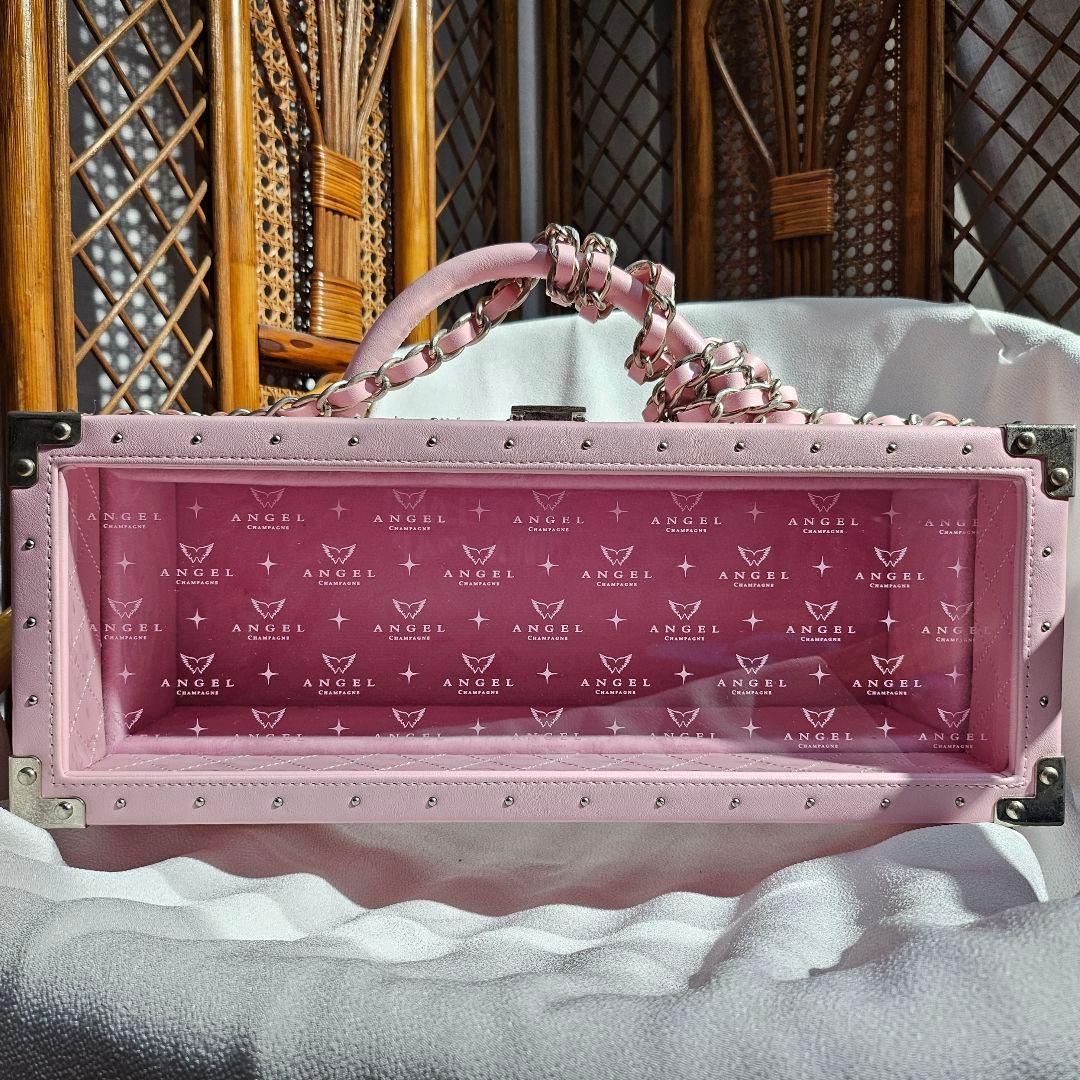 お値下げ！ ANGEL シャンパン ドゥミセック 鍵付 空箱 ピンク トランク