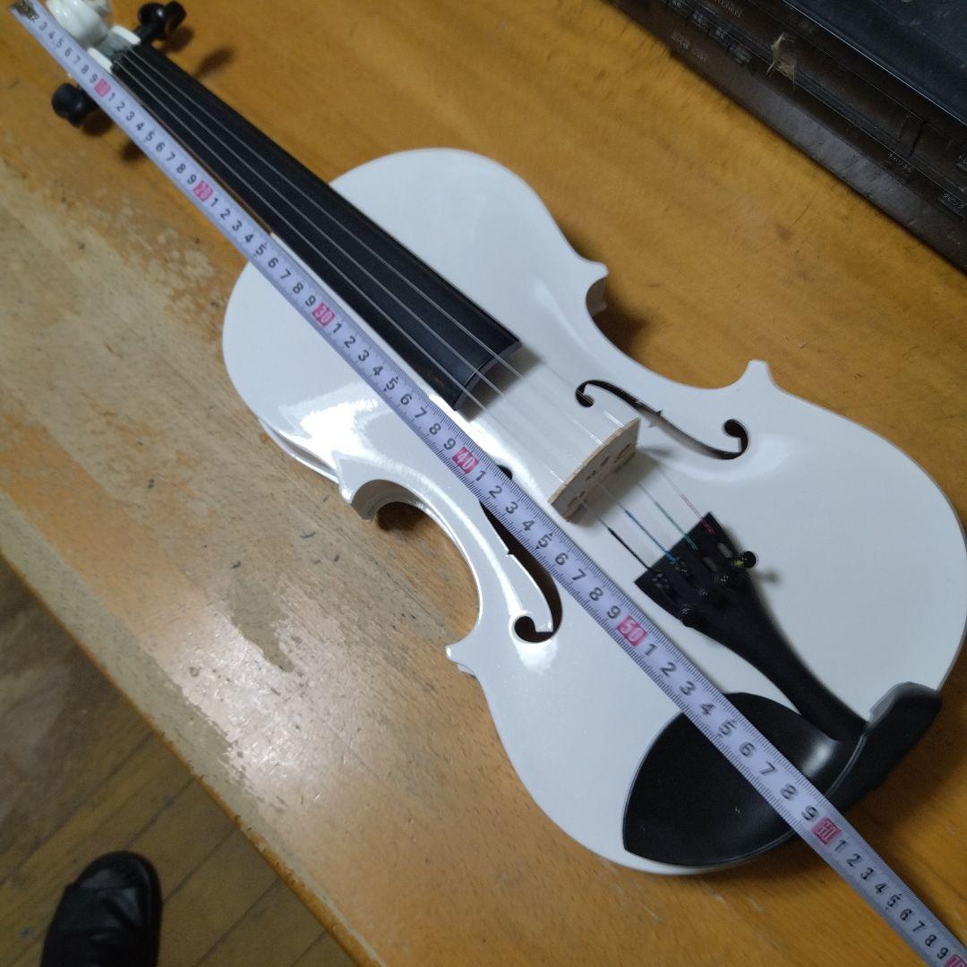 ♥特別価格♥新品未使用品の純白バイオリン4/4♥初心者用♥弓ケース松脂付