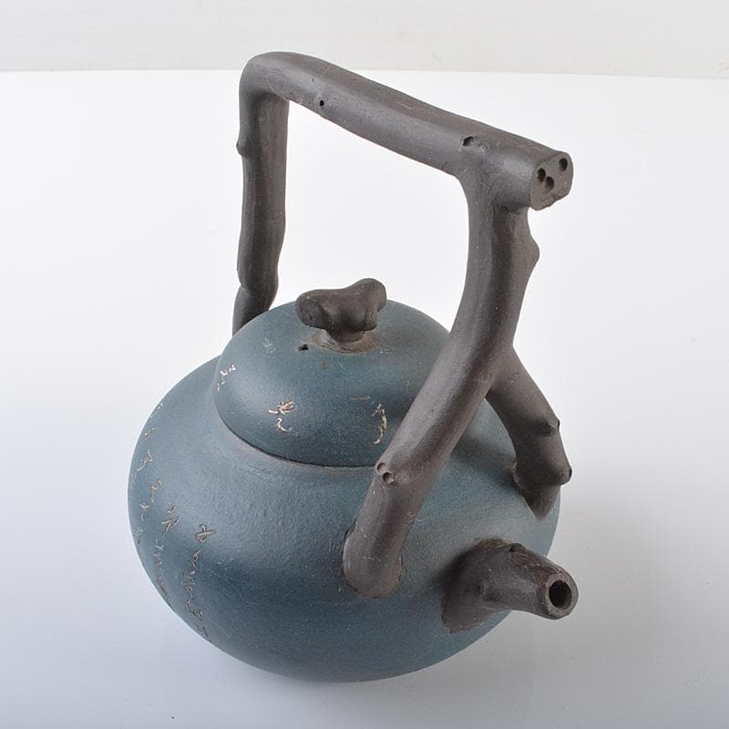 中国 紫砂 青泥 急須 茶壷 在銘 C R6215