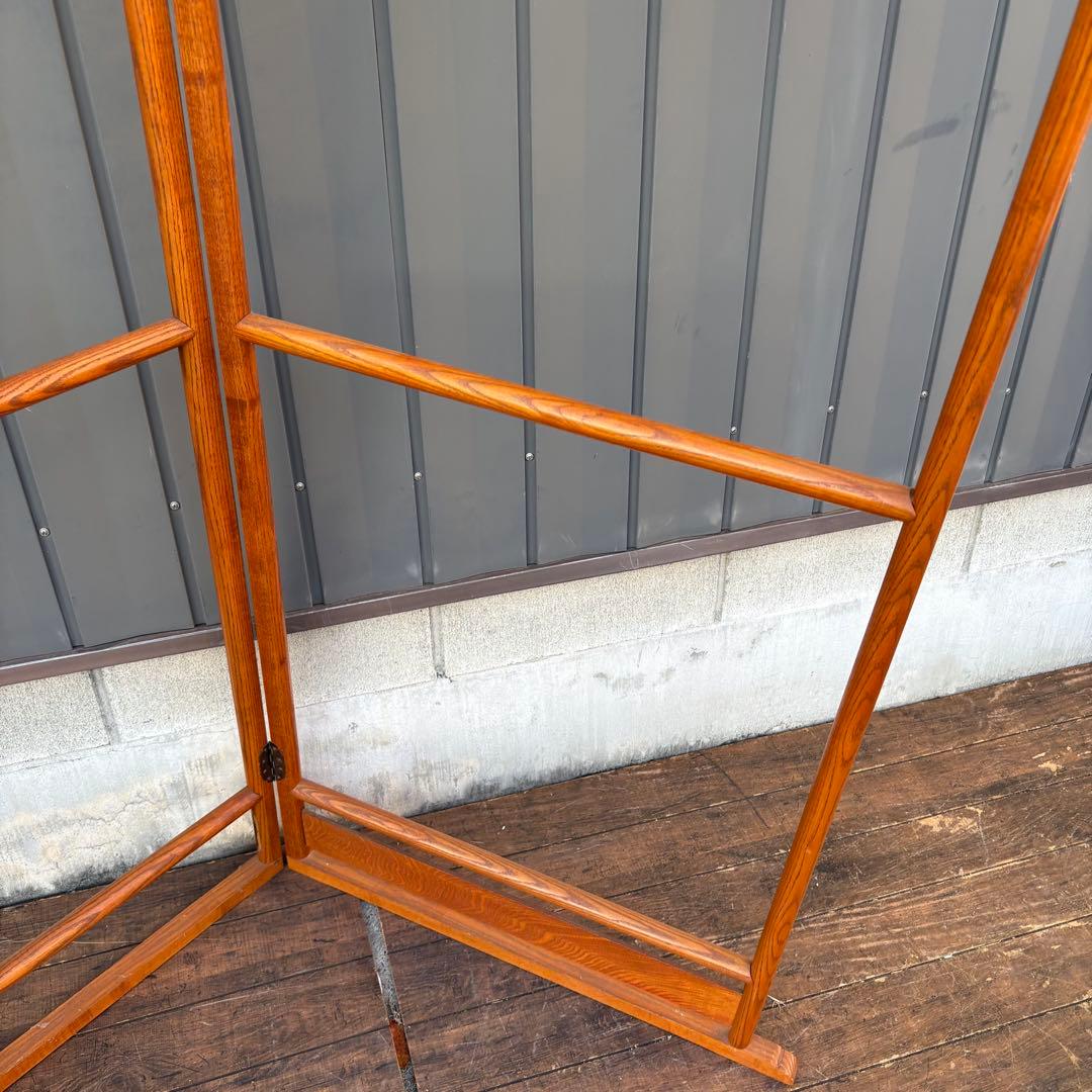 昭和レトロ 和風 古民具 漆塗り 衣桁 衣紋掛け 古道具 和家具 赤茶