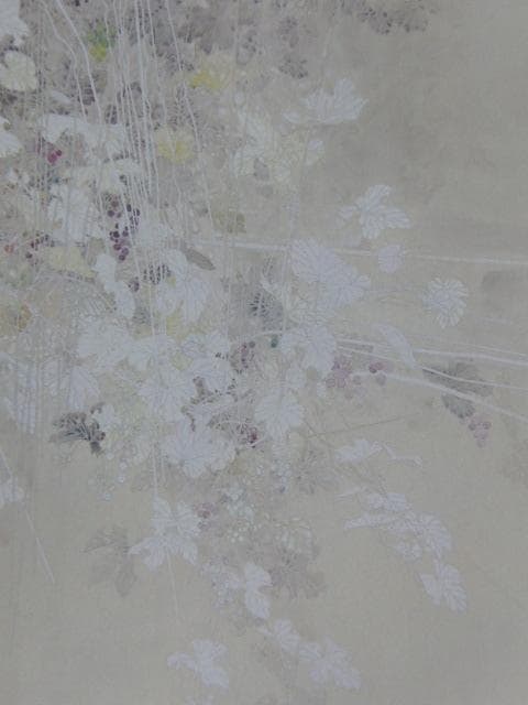 竹内浩一、【ぶどうに雨】、希少な額装用画集より、新品額装付