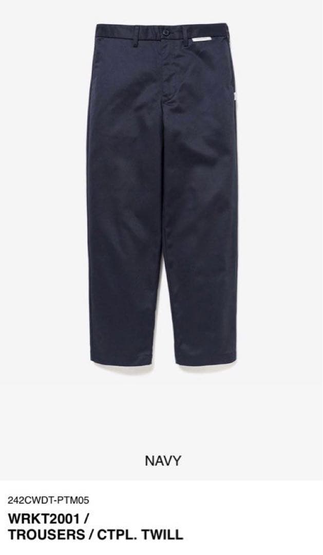 WTAPS WRKT2001 TROUSERS CTPL.TWILL NAVY - メルカリ