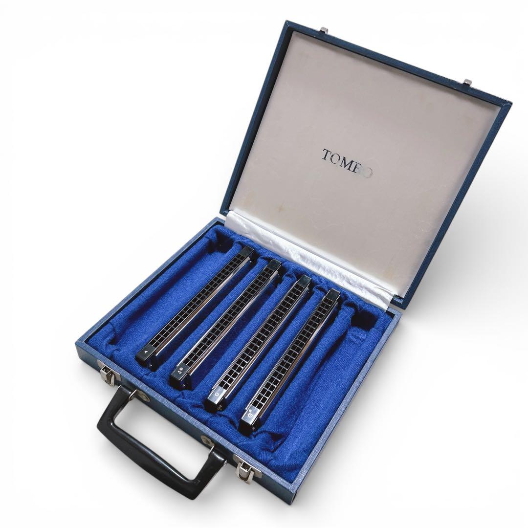 TOMBO ハーモニカ 4本セット バンド 21 tones ハードケース付き - メルカリ