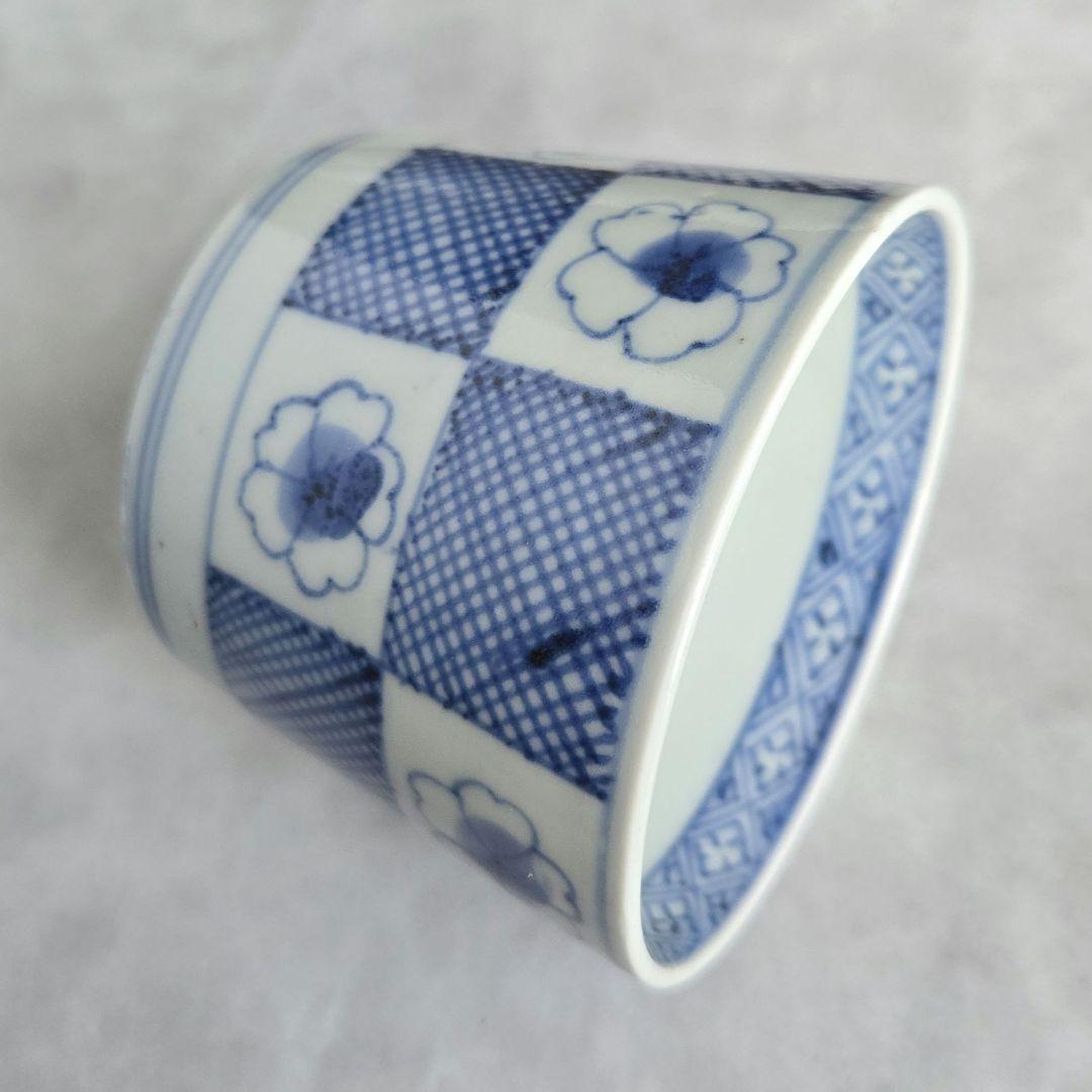 古伊万里 染付 蕎麦 猪口 桜 向付 江戸時代 骨董 金継ぎ アンティーク