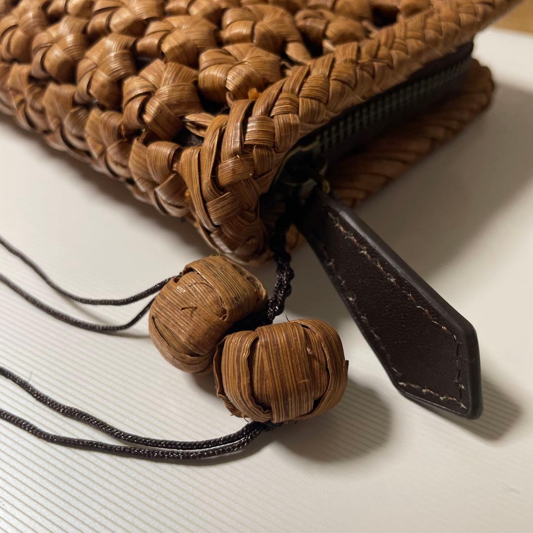 山葡萄　長財布　本革　六角　花結び