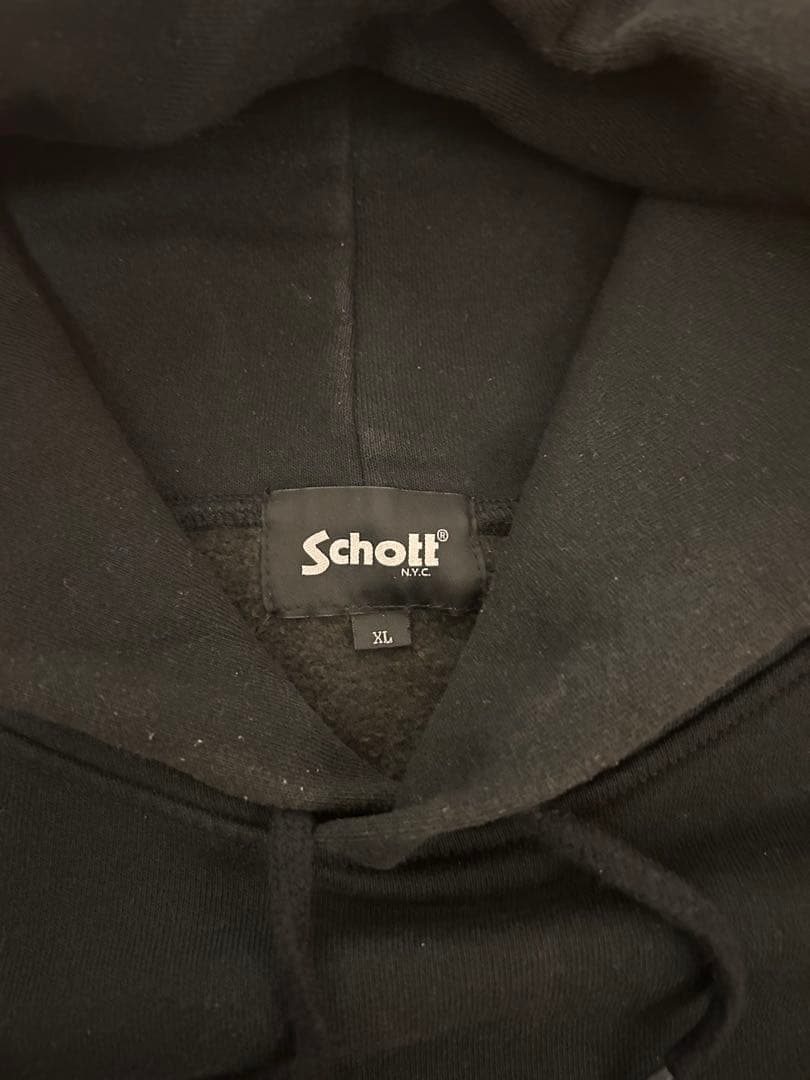 Schott Empire State パーカー XL ブラック
