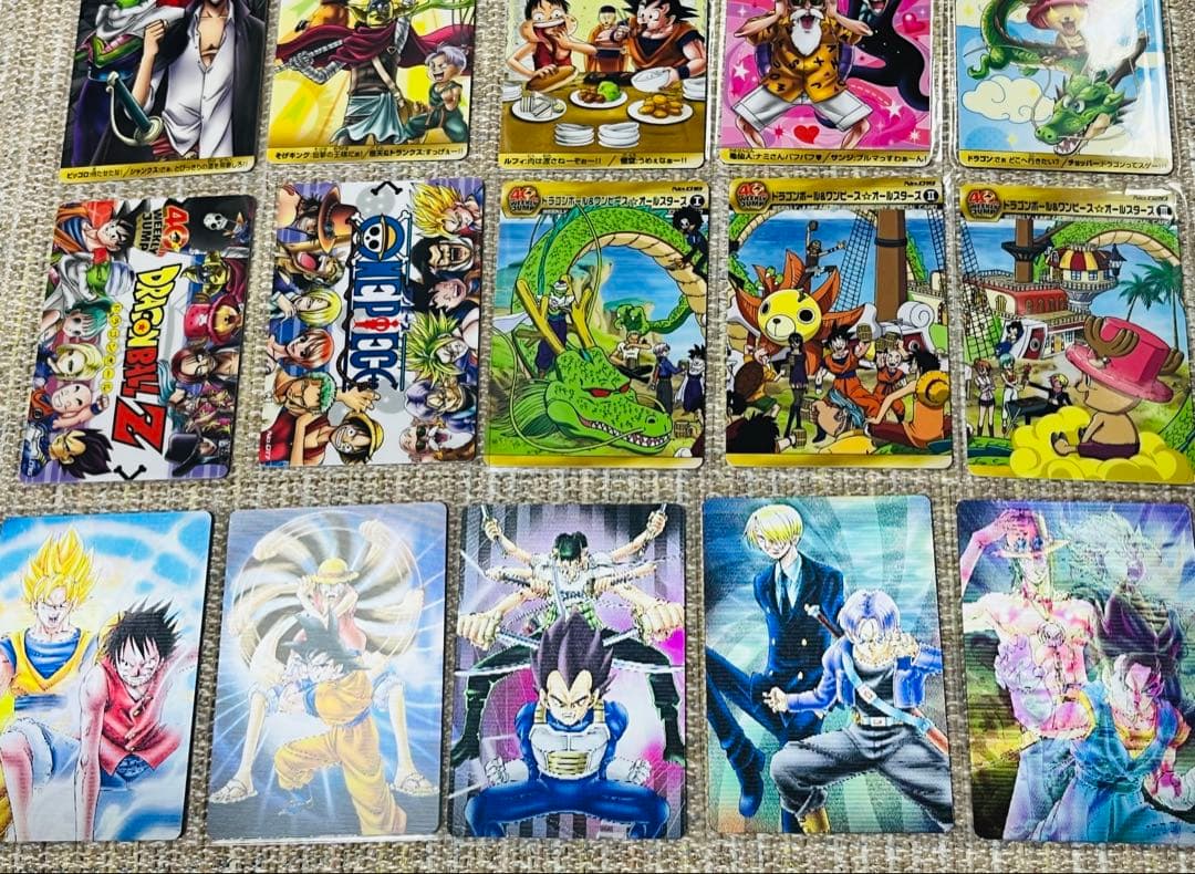 ジャンプ40周年記念 ドラゴンボール ワンピース コラボ カード 45枚