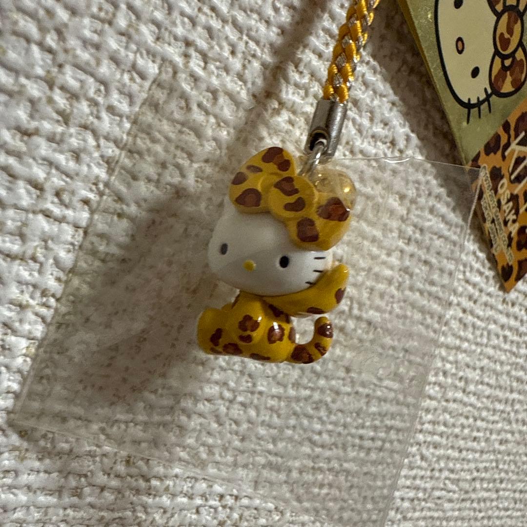 ハローキティ ヒョウ柄 ストラップ 根付 大阪 ご当地キティ レア