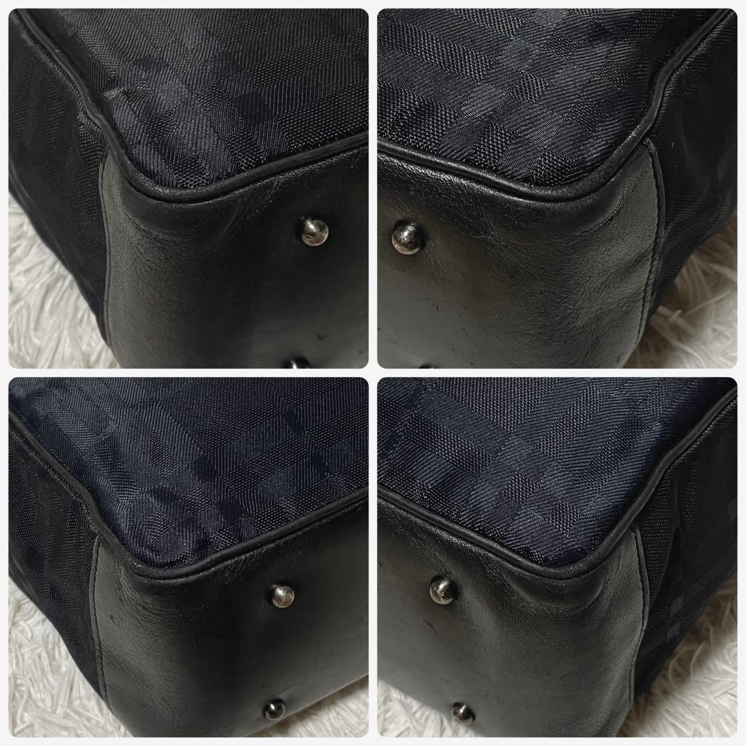 【良品】Burberry バーバリー　ブリーフケース　キャンバス　ブラック　黒