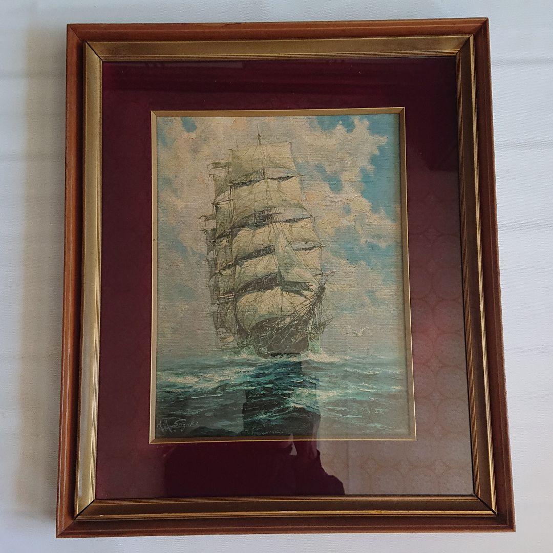 鈴木政輝 油絵 帆船