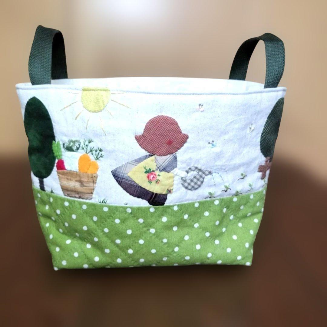 パッチワークキルト布バスケット