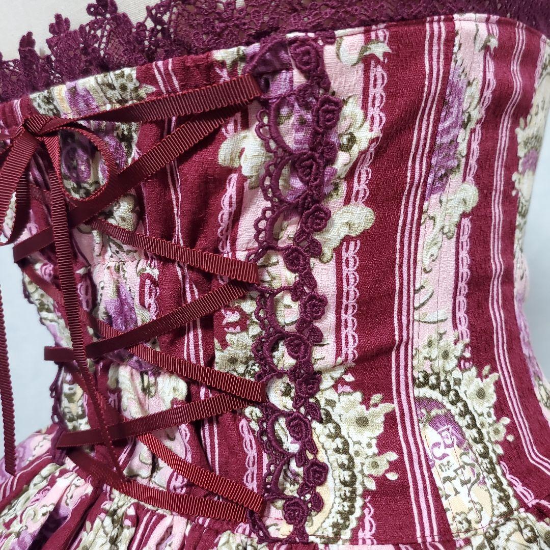 アリスアンドザパイレーツ Queen's coach柄コルセットスカート ボンネ