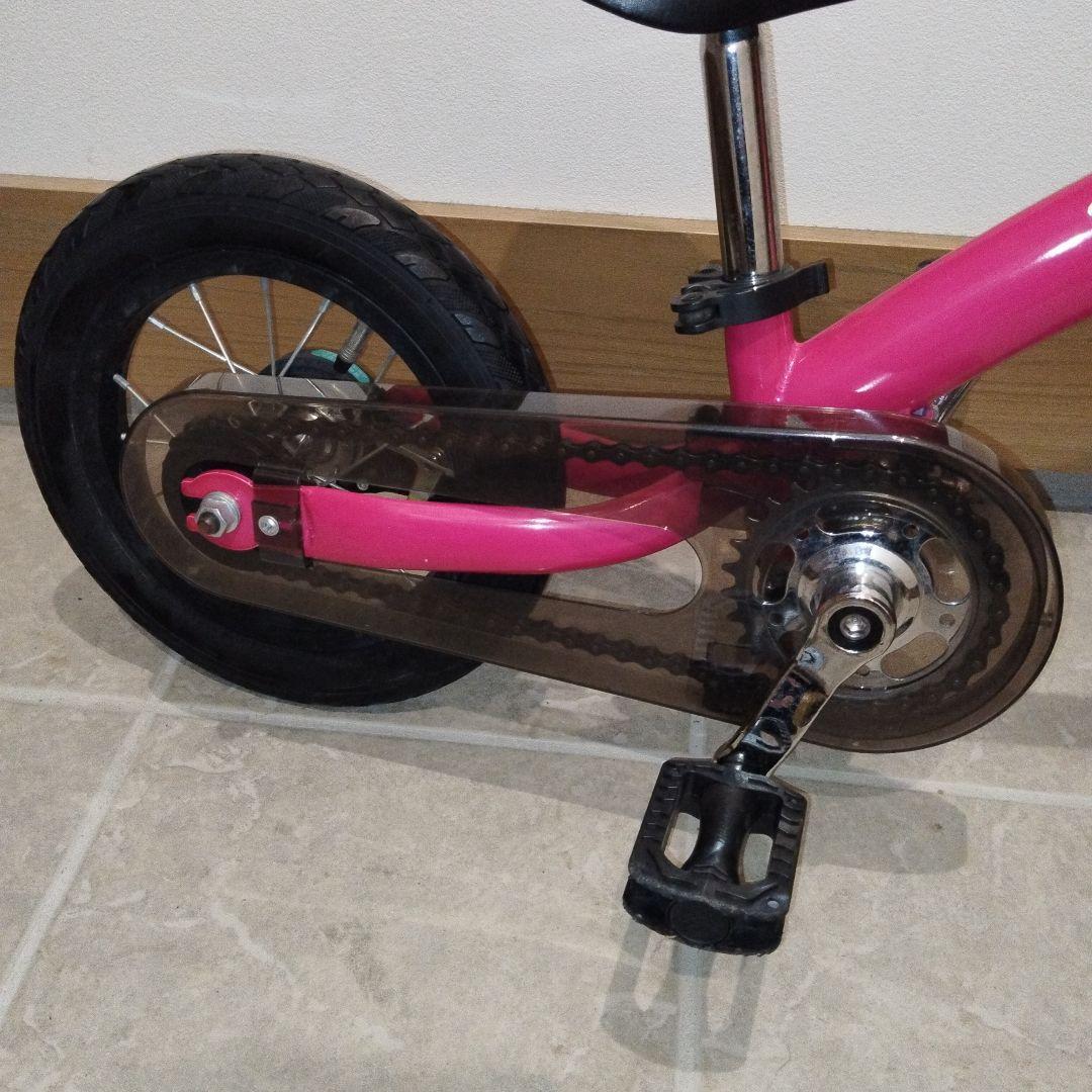 ほぼ未使用】へんしんバイク2 12インチ ピンク スタンド付