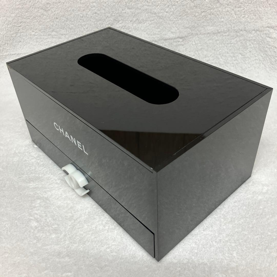 シャネル　CHANEL ノベルティ　ティッシュケース　アクリル　コスメ　非売品