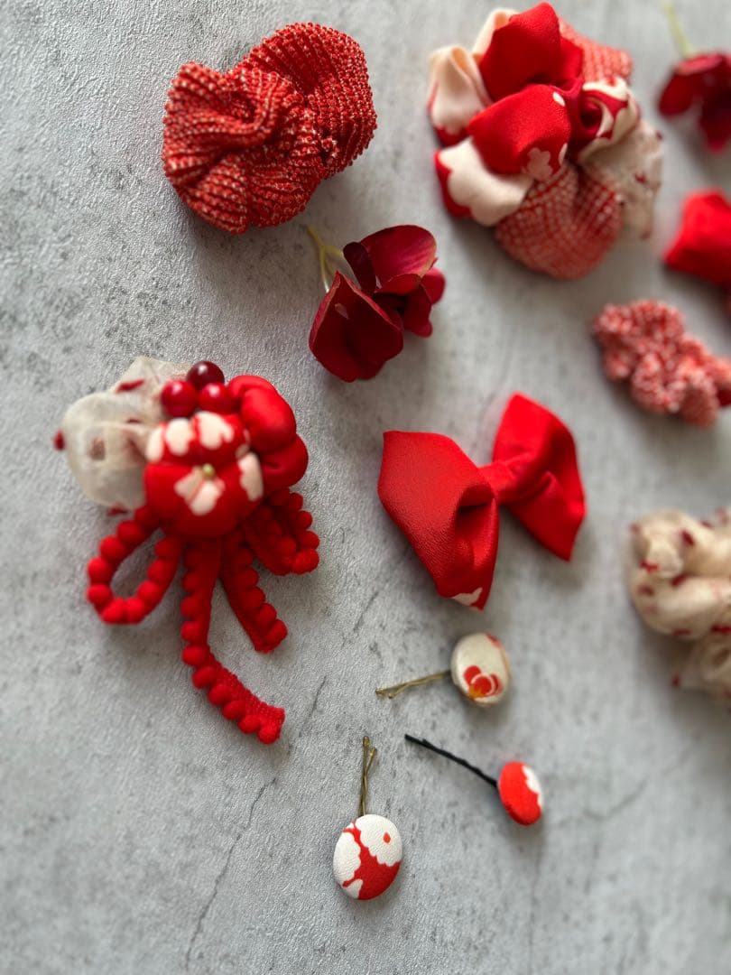 Q*n様 七五三　七五三髪飾り　ヘッドドレス　着物髪飾り　リメイク髪飾り　033